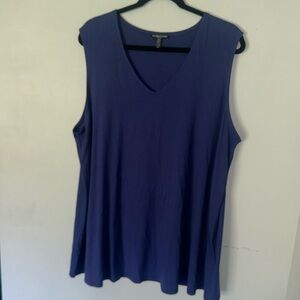 Eileen Fisher 2x blue tank